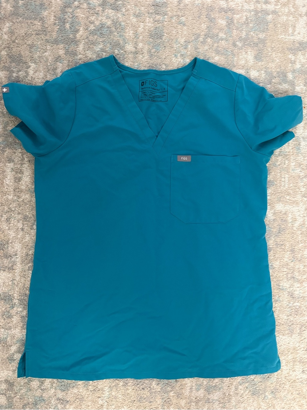 FIGS Catarina Women's V-Neck Scrub Top in Teal